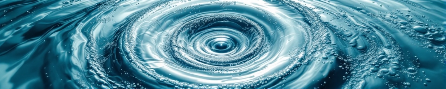 Water vortex with spiral motion pattern