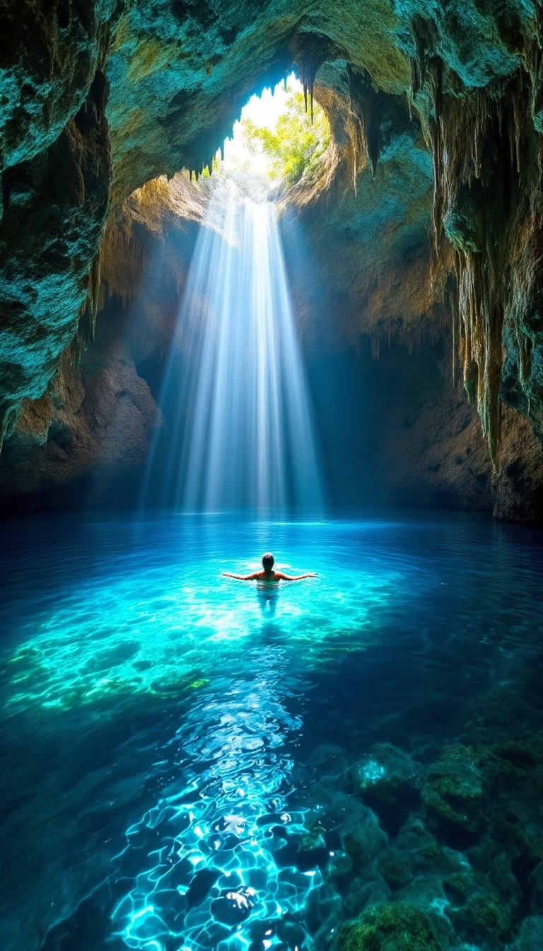 A Mayan sacred cenote