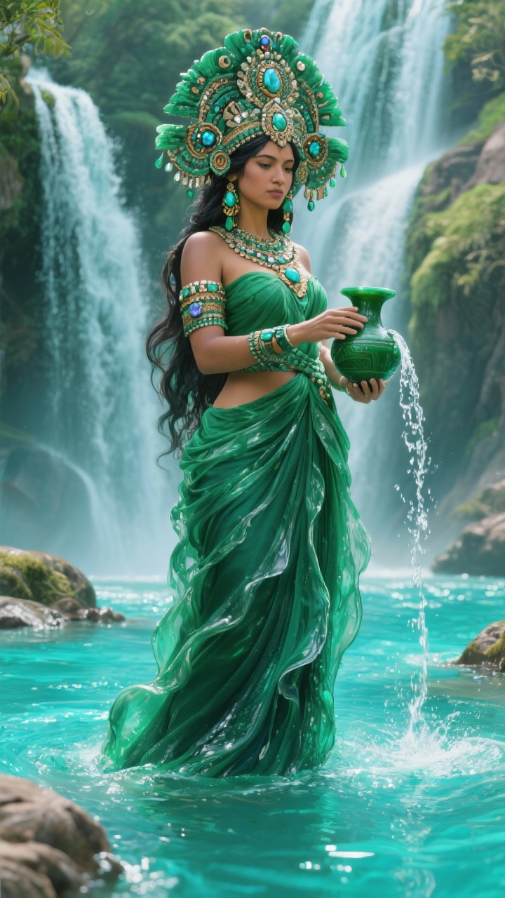 Chalchiuhtlicue, Aztec goddess of rivers and lakes