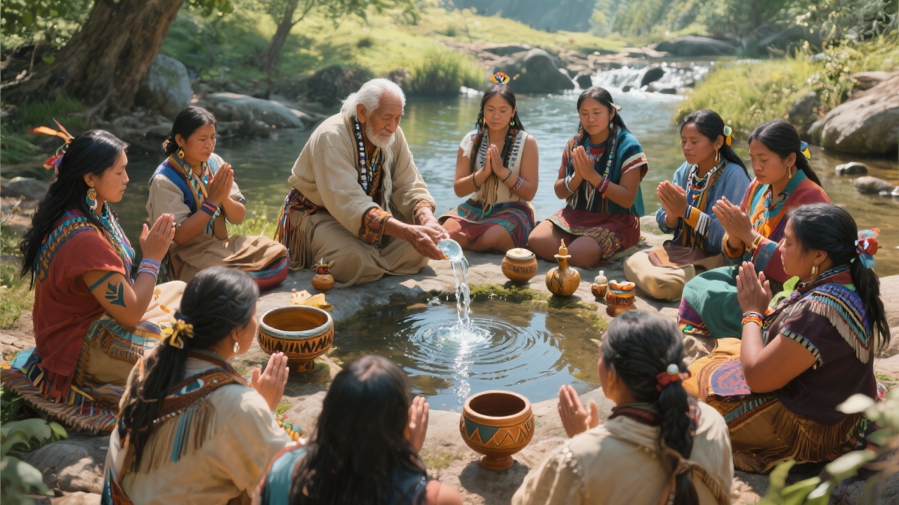 An indigenous water ceremony
