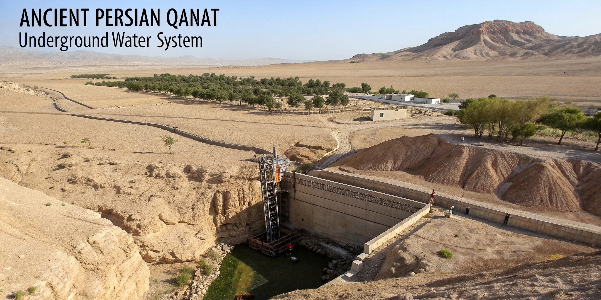 A traditional qanat underground water channel