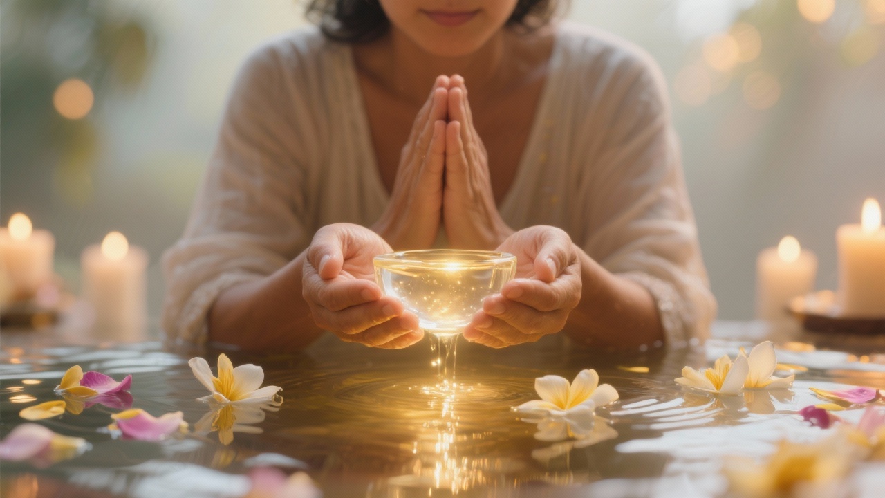 A water blessing ceremony